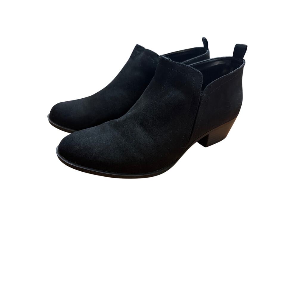 Torrid Women's Black V-Cut Ankle Bootie Side Zip Size 11 WW Wide Width